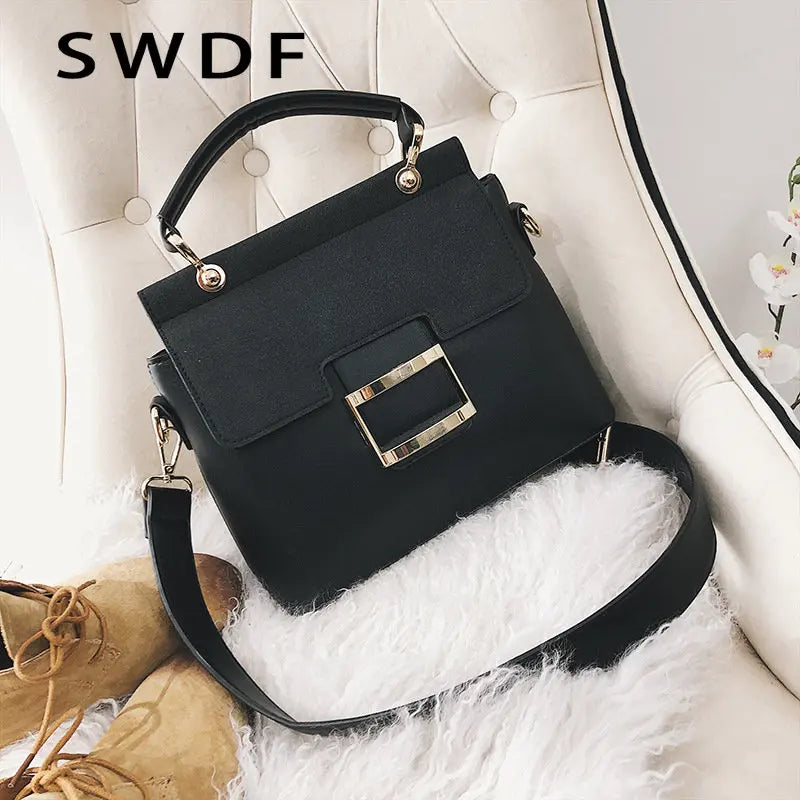 Women Vintage Shoulder Bags PU Leather Handbags Crossbody Bags Famous Spring