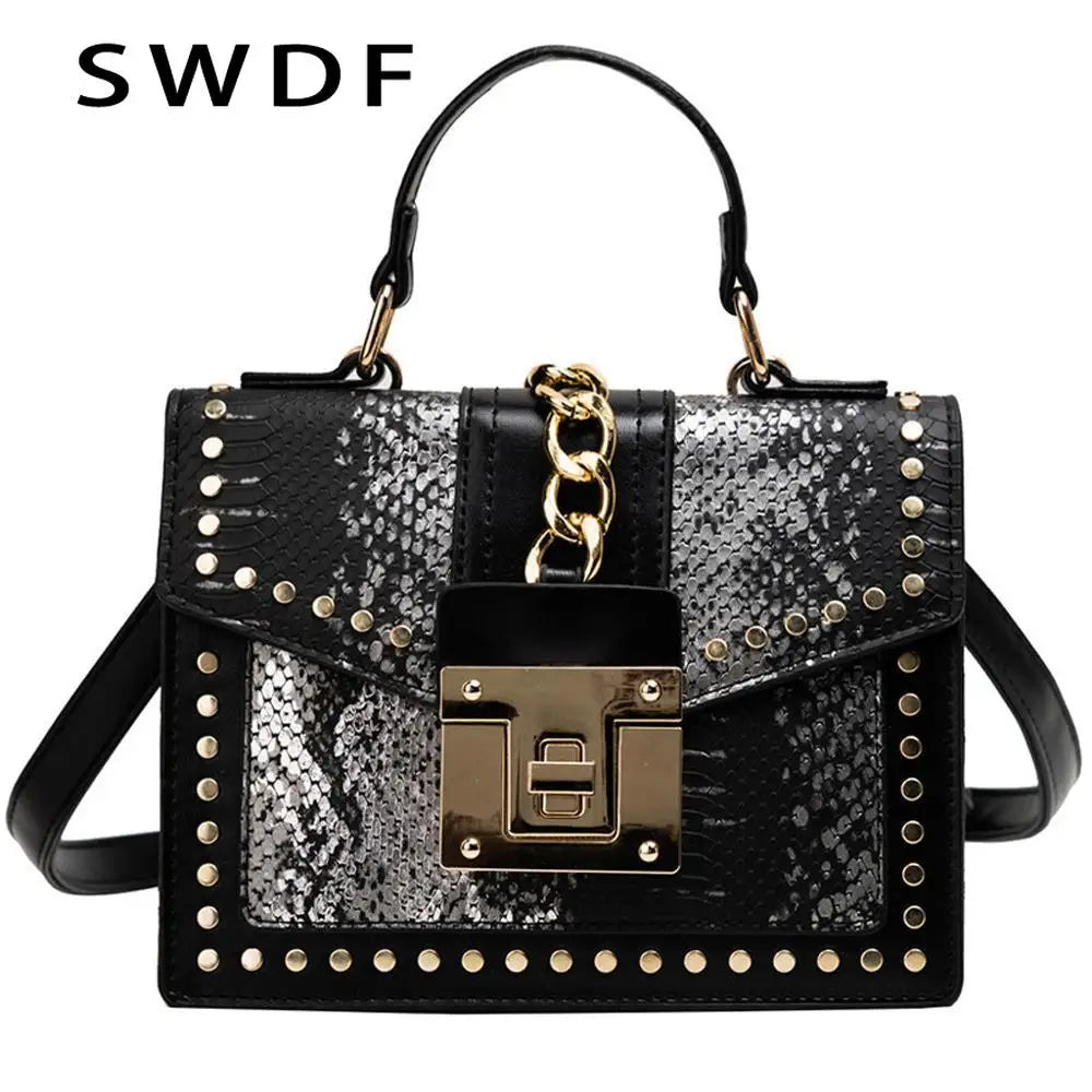 Serpentine Crossbody Bag for Women: Stylish Messenger Bag with Handle