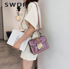 Serpentine Crossbody Bag for Women: Stylish Messenger Bag with Handle