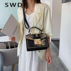 Serpentine Crossbody Bag for Women: Stylish Messenger Bag with Handle