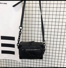 Soft Trunk Bags Women Square Shoulder Bag Mini Handbag Chain Purse
