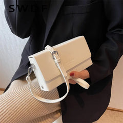 Women's Solid Flap Crossbody Shoulder Bag