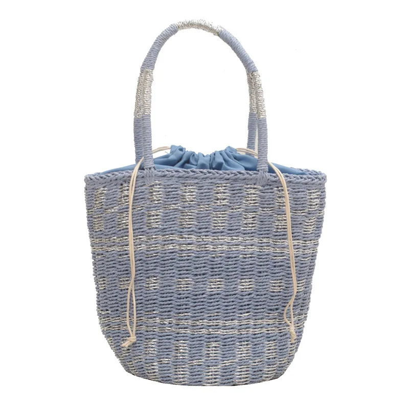 Straw Summer Shoulder Bags for Women Hollow Beach Women's Handbags