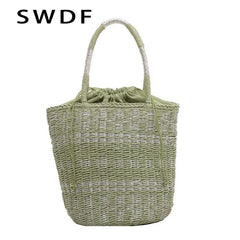 Straw Summer Shoulder Bags for Women Hollow Beach Women's Handbags