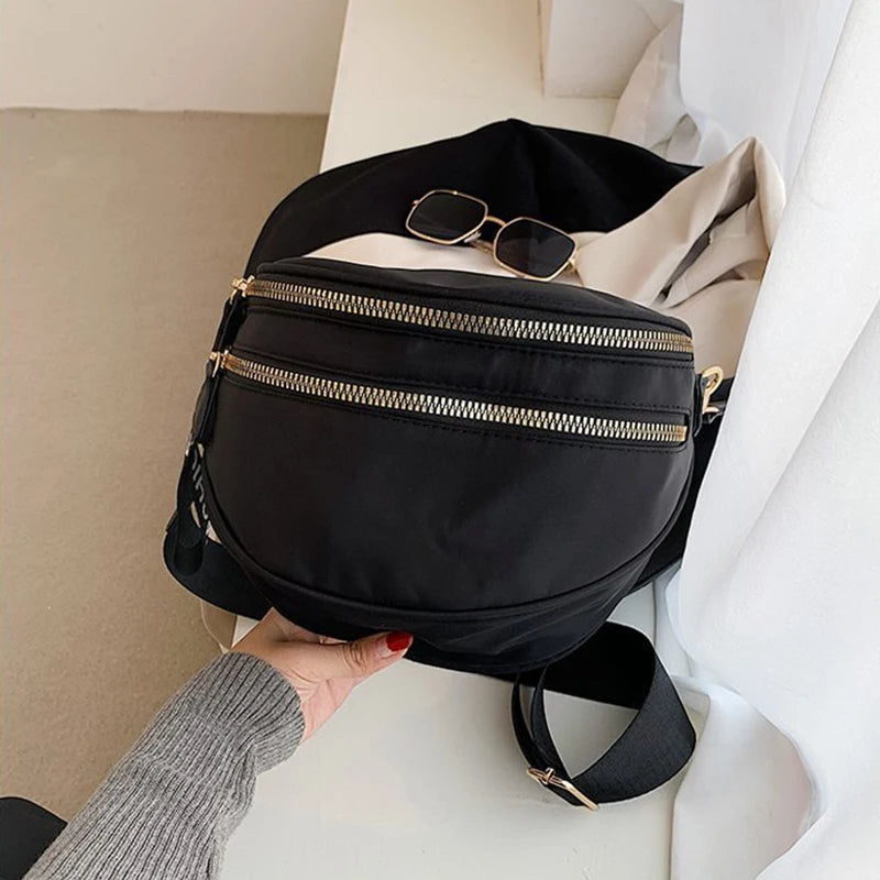 Semicircle Crossbody Handbags for Women Small Messenger Bag