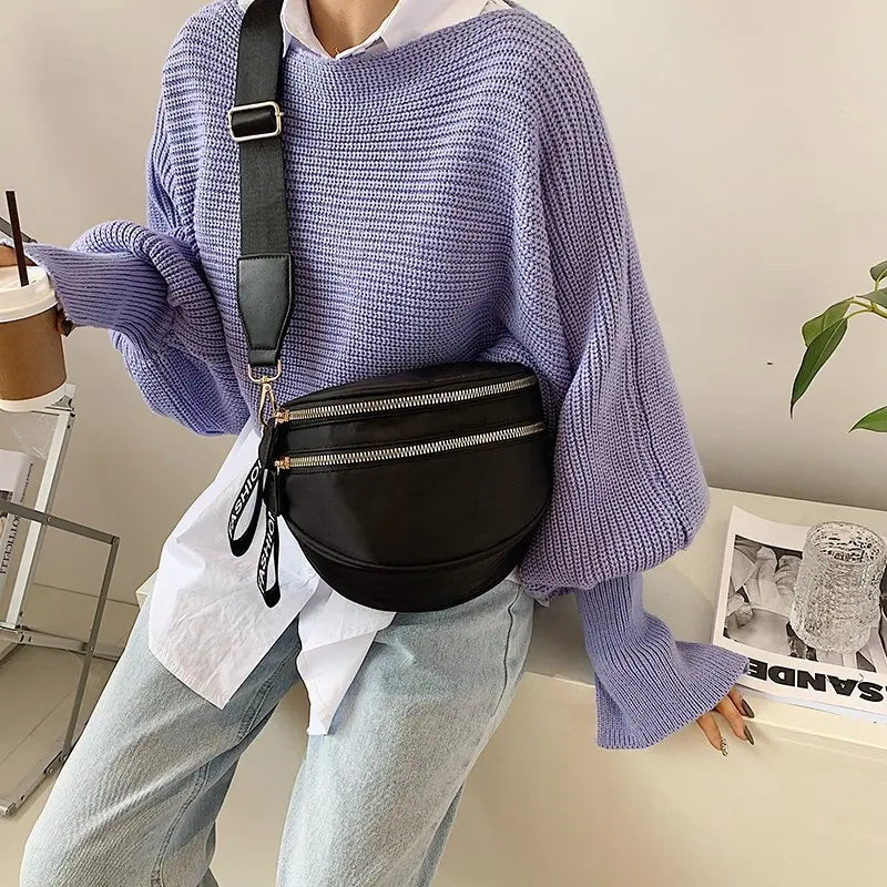 Semicircle Crossbody Handbags for Women Small Messenger Bag