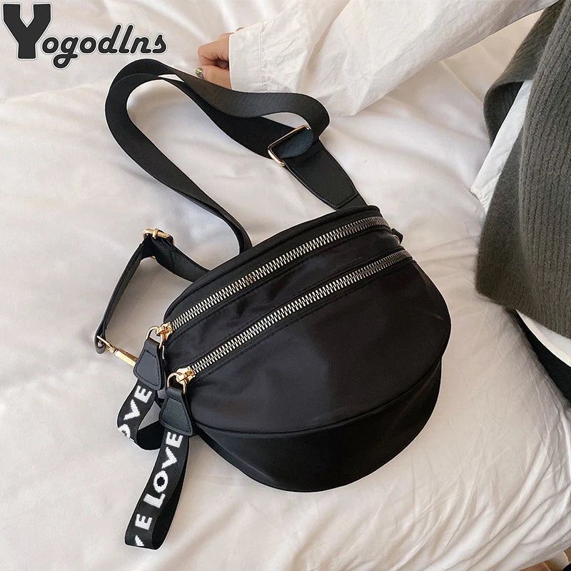 Semicircle Crossbody Handbags for Women Small Messenger Bag