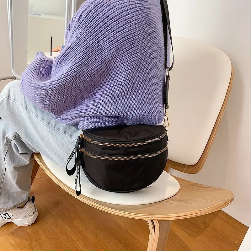Semicircle Crossbody Handbags for Women Small Messenger Bag
