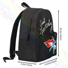 Saint 12 Laurent Lips Backpack Beach Gym Tote School Sport Bag