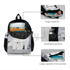 Samoyed Puppies Hiking Backpack Waterproof Camping