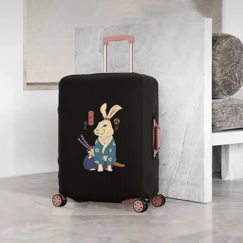 Samurai Cat Luggage Cover Protective Scratch-resistant Dust-proof 18-32 Inch