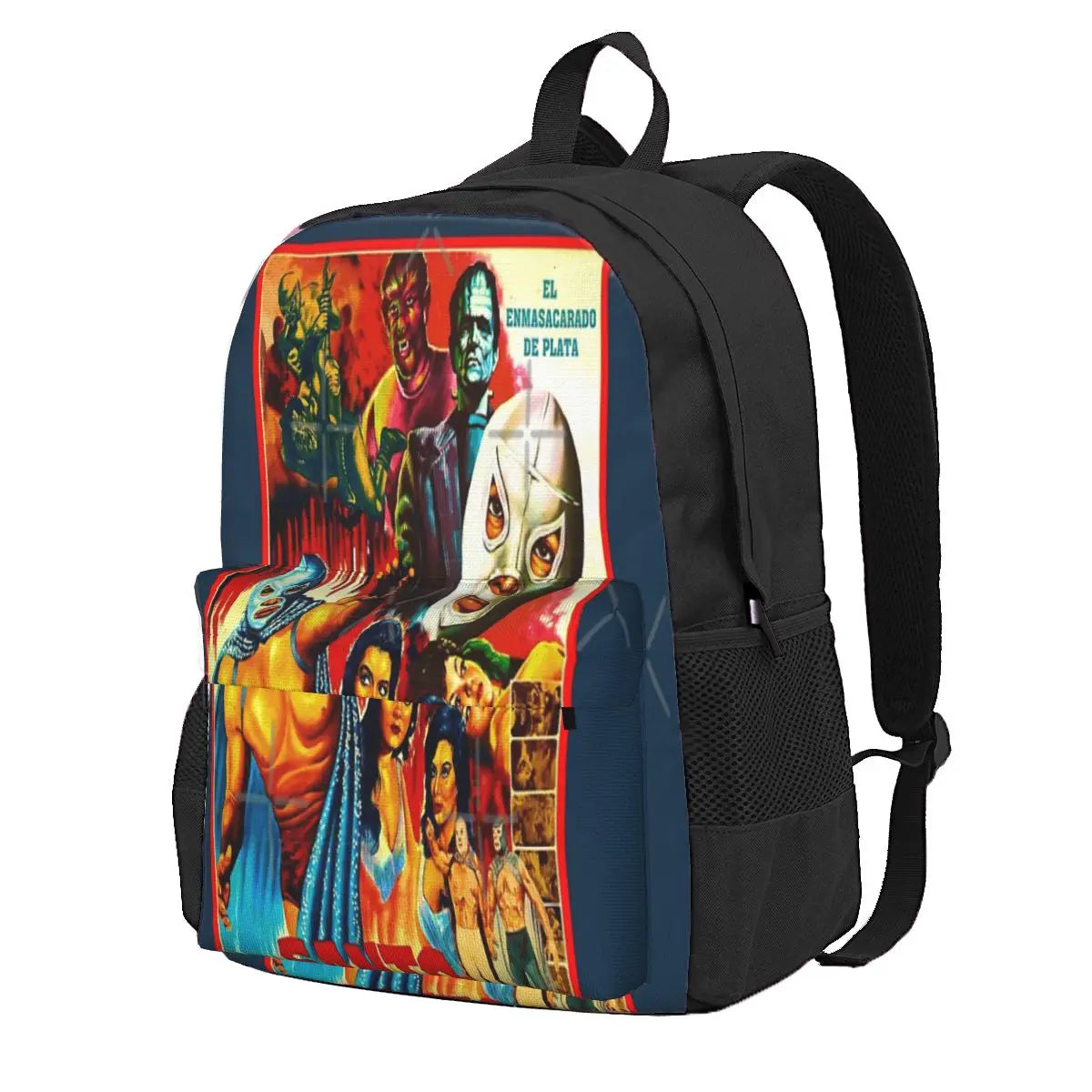 Santo The Silver Mask Backpacks Men's and Women's School Kids Backpack