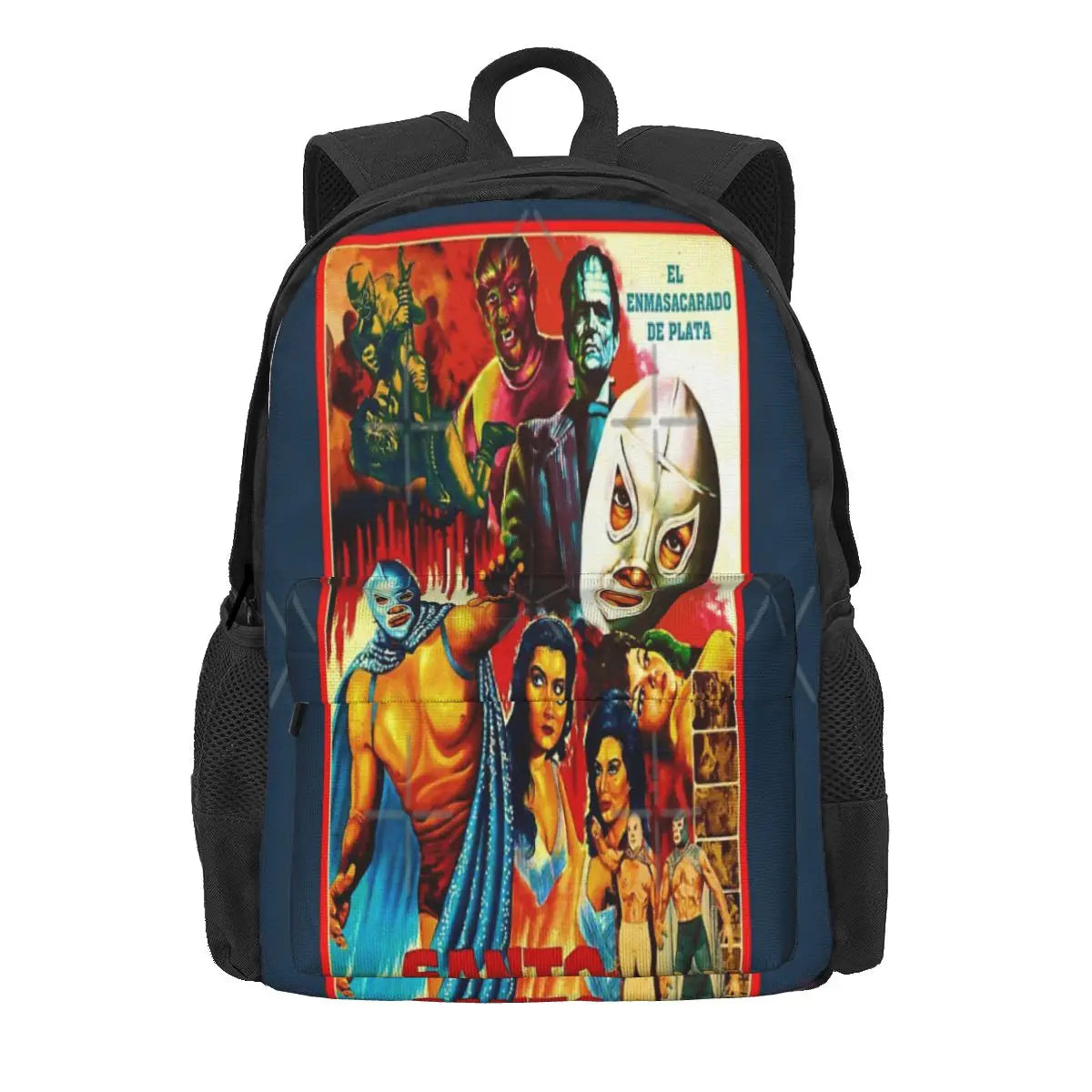 Santo The Silver Mask Backpacks Men's and Women's School Kids Backpack