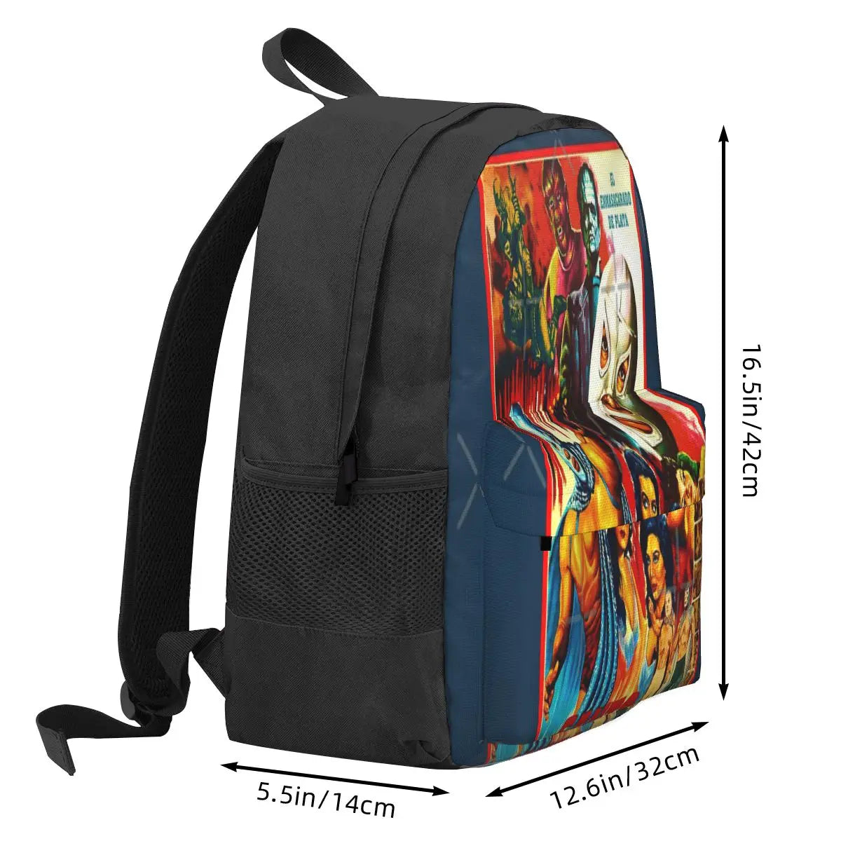 Santo The Silver Mask Backpacks Men's and Women's School Kids Backpack