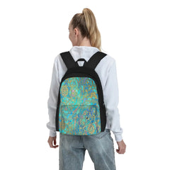 Sapphire & Jade Stained Glass 2 Backpacks Men's Backpacks Bags For Women