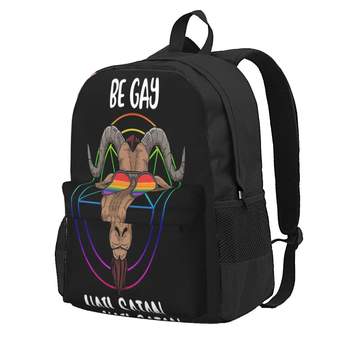 Satanism LGBT Gay Pride Backpack Men Women Children Bag
