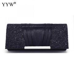Sequin Patchwork Evening Clutch Bag with Chain for Women Wedding Handbag