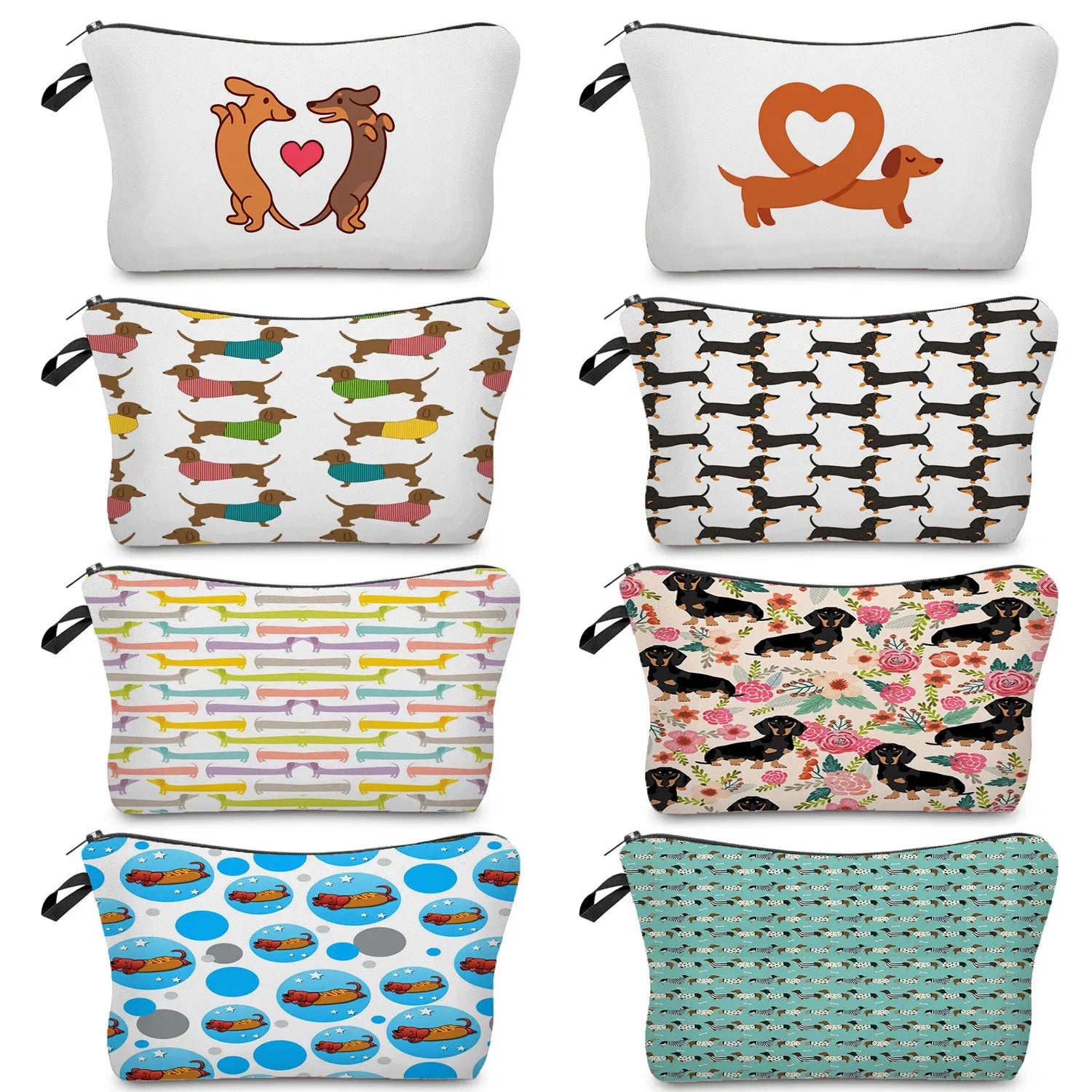 Sausage Dog Printing Makeup Bag Portable Travel Bags Children Pencil Case