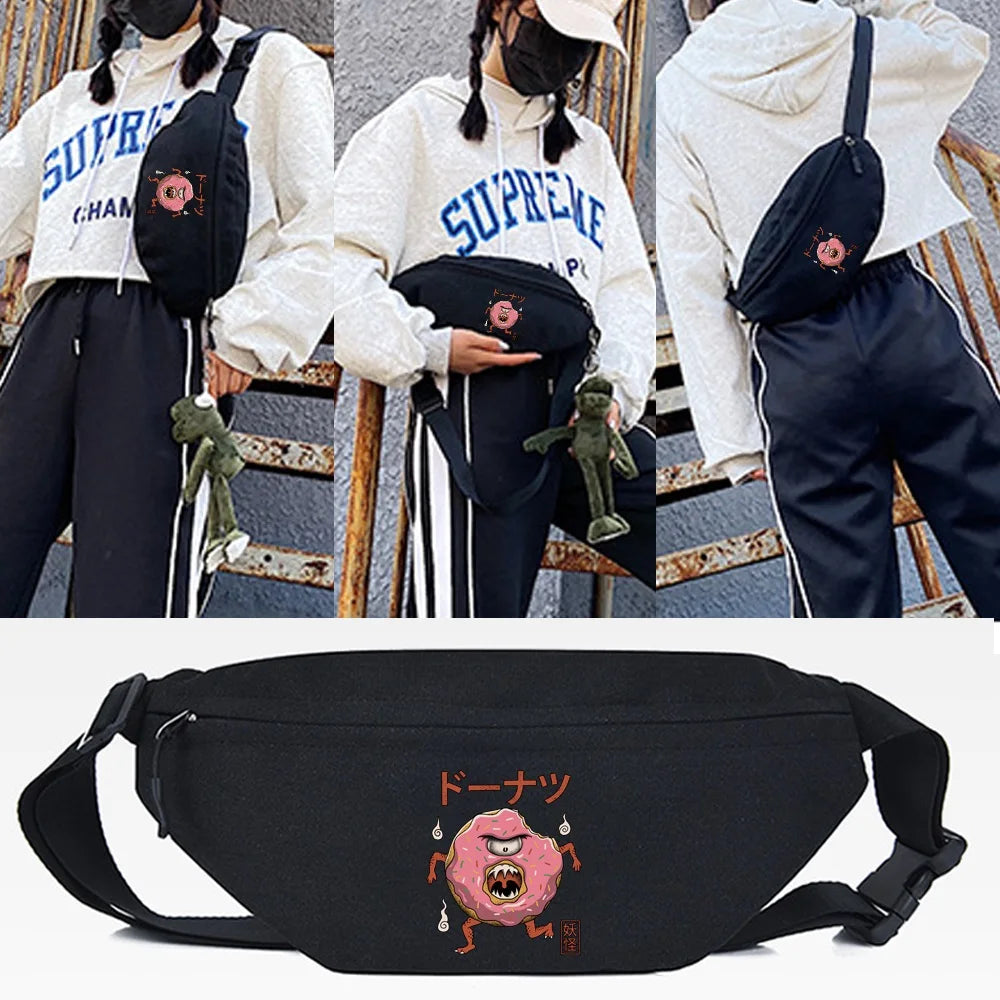 Scary Cat Waist Bag Chest Pack Outdoor Travel Handbag