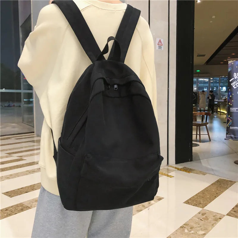 Canvas Girls Backpack Large Capacity Teen Travel Bag Mochila