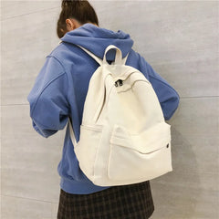 Canvas Girls Backpack Large Capacity Teen Travel Bag Mochila