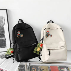 Canvas School Backpack for Teenage Girl Women's Rucksack