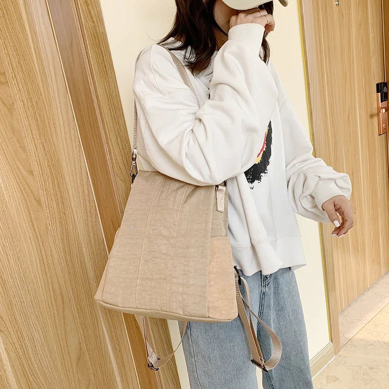Waterproof Nylon Women Backpack Anti-Theft Female Bag Girls Shoulder