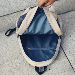 Corduroy Animal Fox Dog Shape Student Backpack