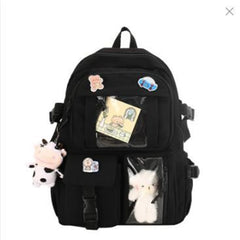 Canvas Waterproof School Backpack Large Capacity Travel Bags