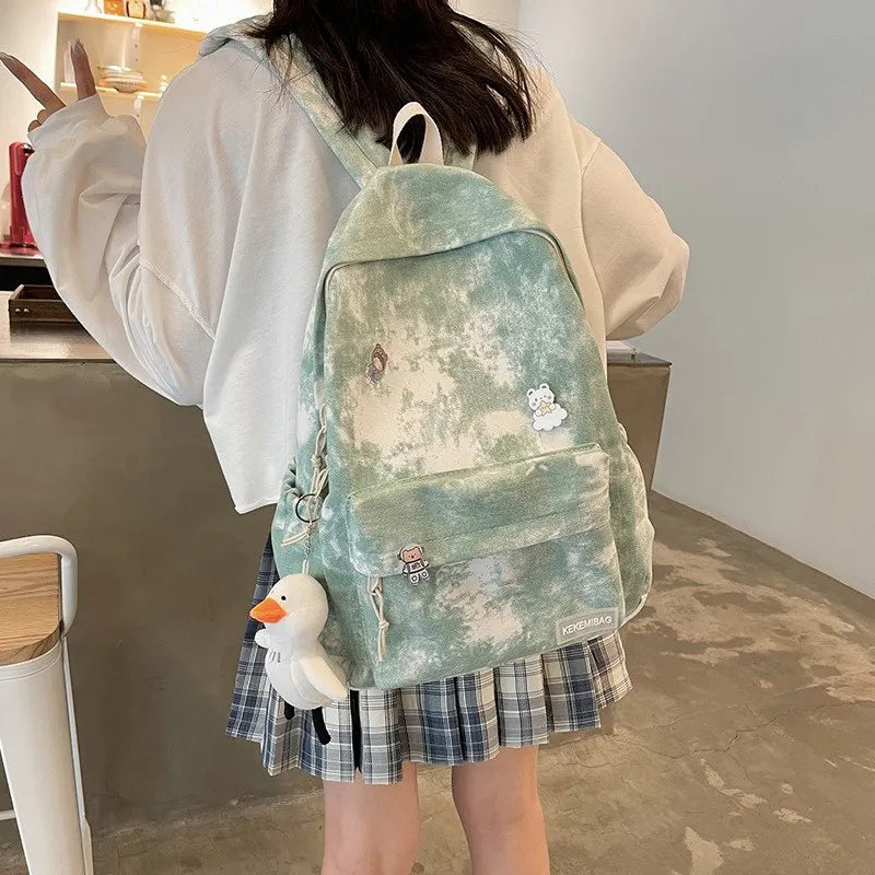 Retro Gradient Women's Backpack Style School Bag for Girls