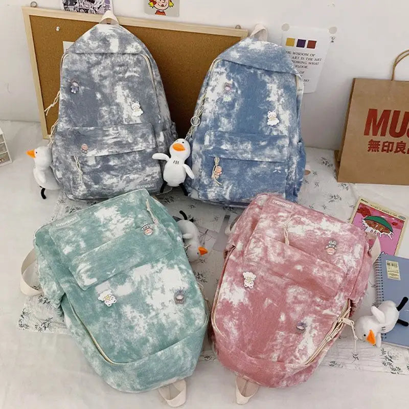 Retro Gradient Women's Backpack Style School Bag for Girls