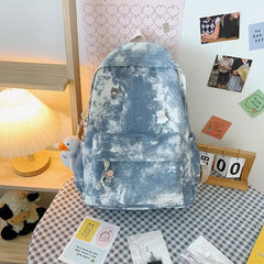 Retro Gradient Women's Backpack Style School Bag for Girls