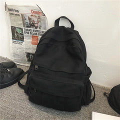 Girls School Backpack Women Bookbags Canvas Bag Large Capacity