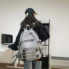 Waterproof Nylon Backpack Large Capacity School Bag for Teenager Boys Girls Men