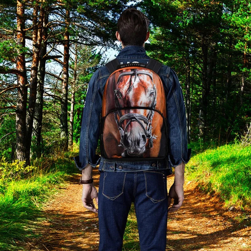 3D Animal Leopard Backpack Laptop Bag Casual School Bag