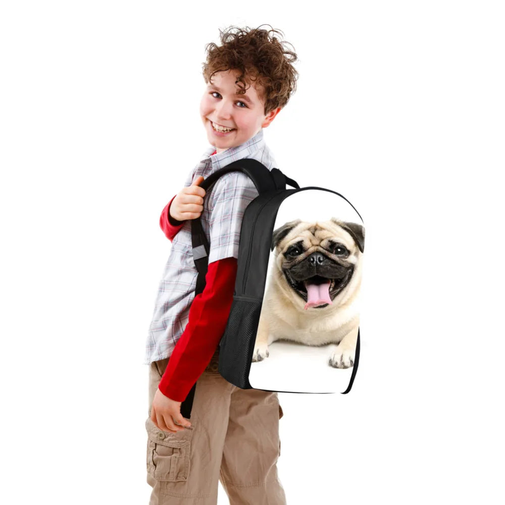 3D Welsh Corgi Pembroke Dog Print Kids School Bag