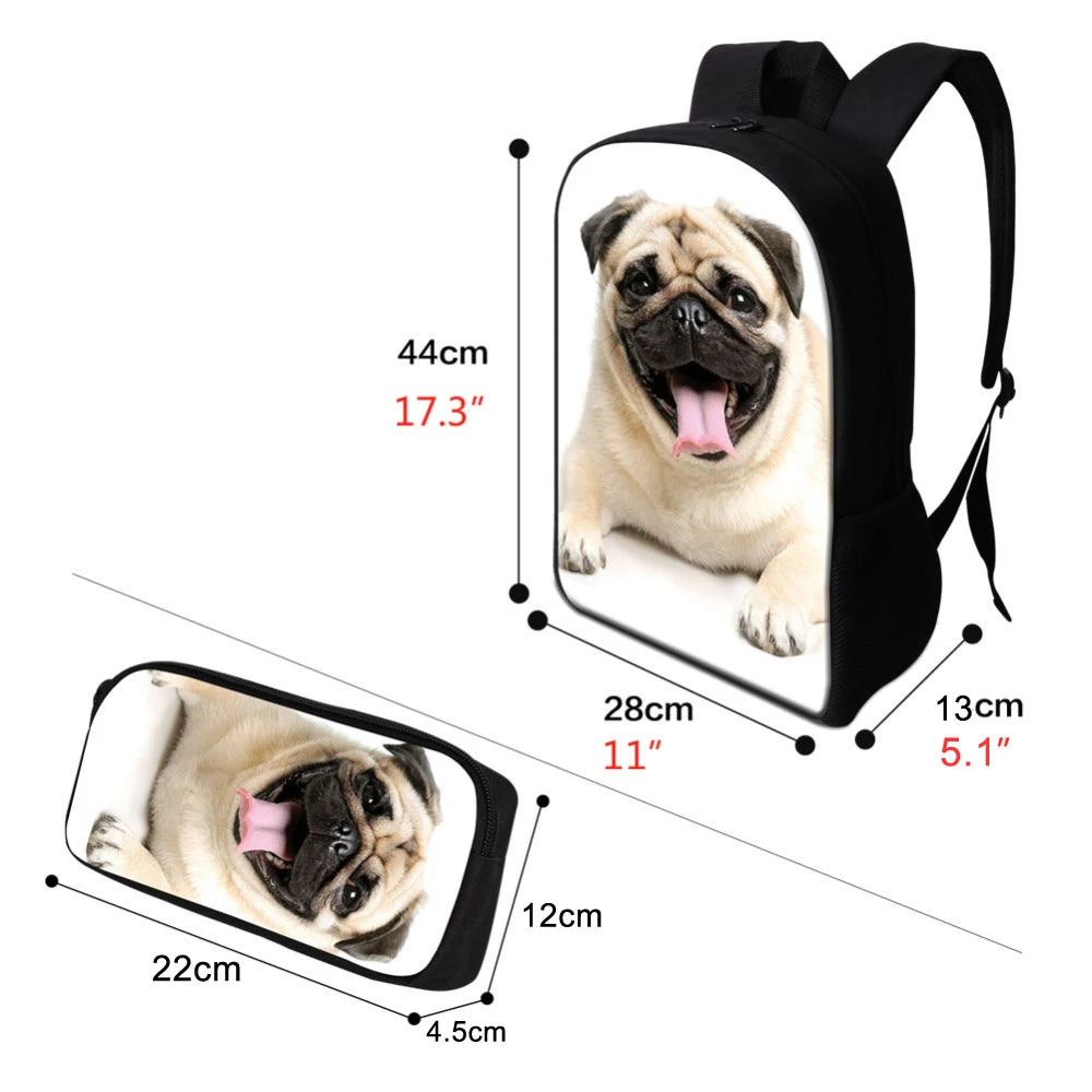 3D Welsh Corgi Pembroke Dog Print Kids School Bag