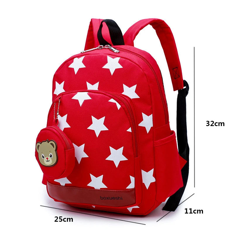 Teenage Girls School Bag Big Capacity Waterproof Backpack Pink Purple