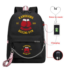 Hajime No Ippo Print Teen Casual Backpack Anime Hajime Bags KGB Unisex