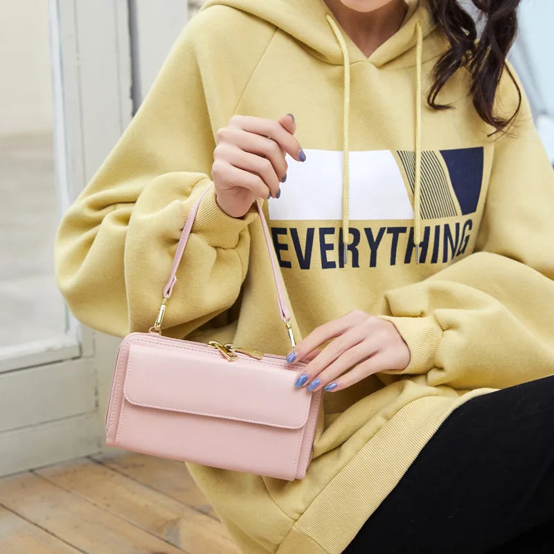 Women's Crossbody Shoulder Bag with Anti-Theft Strap