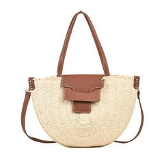 Large Capacity Straw Bag for Women Summer Beach Travel Totes