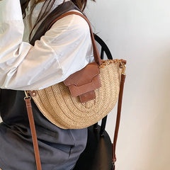 Large Capacity Straw Bag for Women Summer Beach Travel Totes