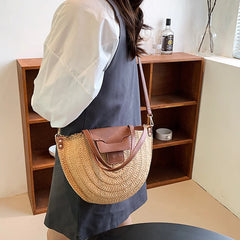 Large Capacity Straw Bag for Women Summer Beach Travel Totes