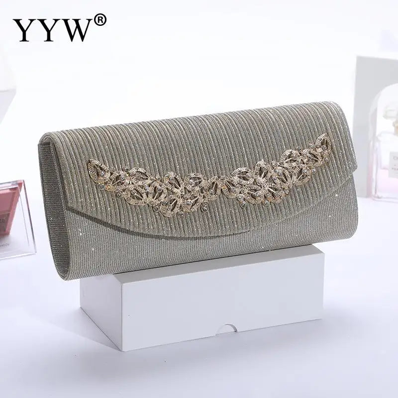 Sequin Evening Party Bag Diamonds Envelope Shoulder Handbag