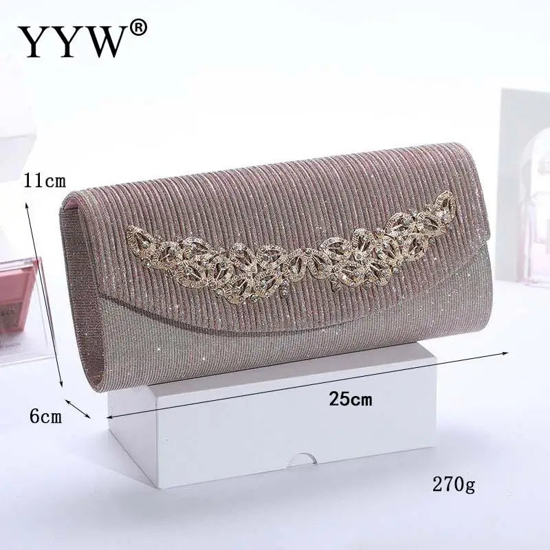 Sequin Evening Party Bag Diamonds Envelope Shoulder Handbag