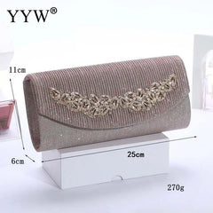 Sequin Evening Party Bag Diamonds Envelope Shoulder Handbag