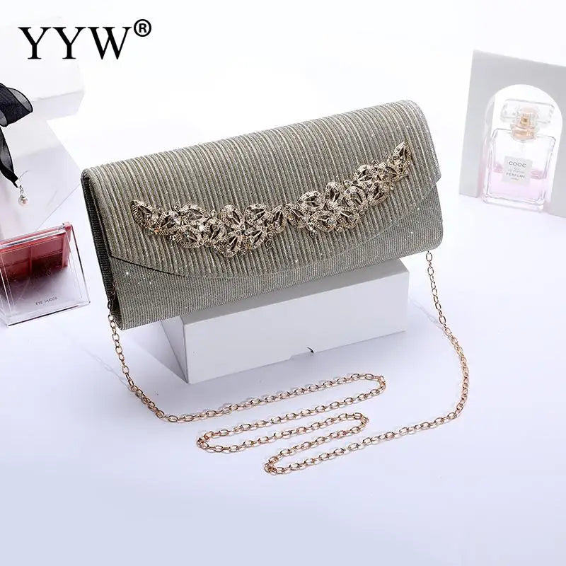 Sequin Evening Party Bag Diamonds Envelope Shoulder Handbag