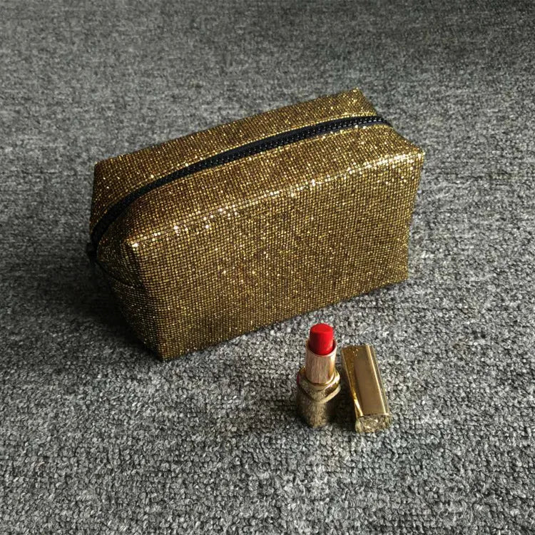 Sequins Cosmetic Bag Large Capacity Clutch Handbag Evening Clutch Envelope Bag