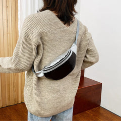 Sequins Waist Bag Crossbody Fanny Pack Women Leather Phone Bag