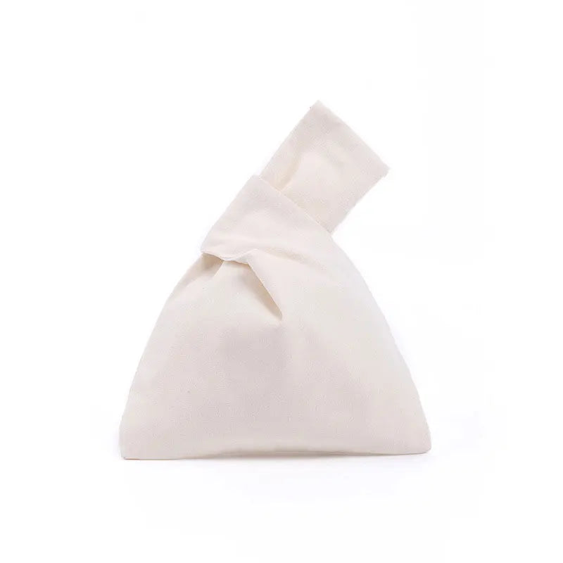 Japanese Style Knot Wrist Bag Solid Hand Bags Lady Purse